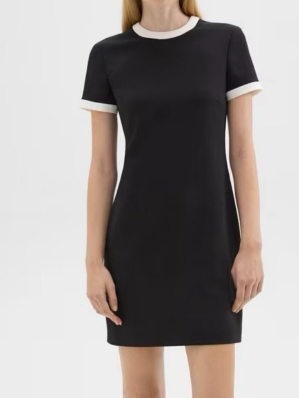 Theory Short Sleeve Ringer Mini Sheath Dress Size 6 Brand New with tags